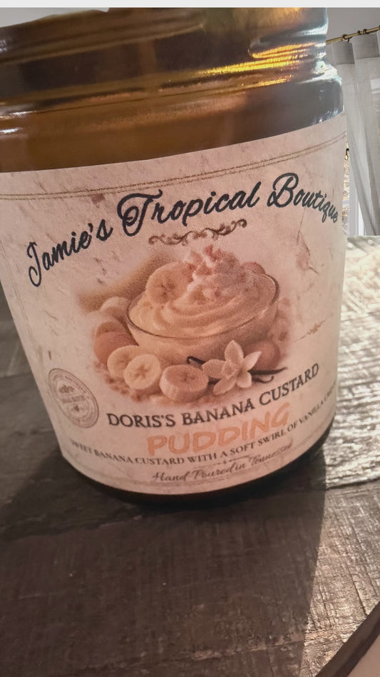 Doris’s Banana Custard pudding 8oz candle