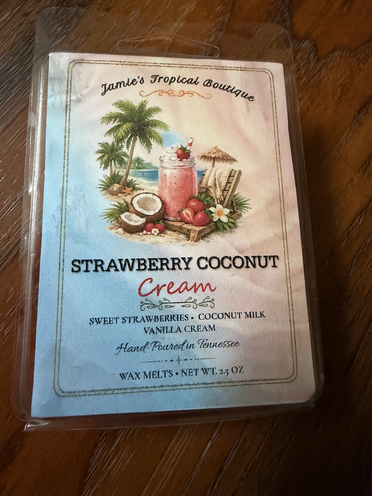 Strawberry Coconut Cream scent artwork or product display